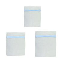 Kit 03 Unidades Bolsa Para Lavar Roupas Com Zíper