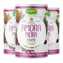 Kit 3 Amora Miura Em Pó 150g Unilife