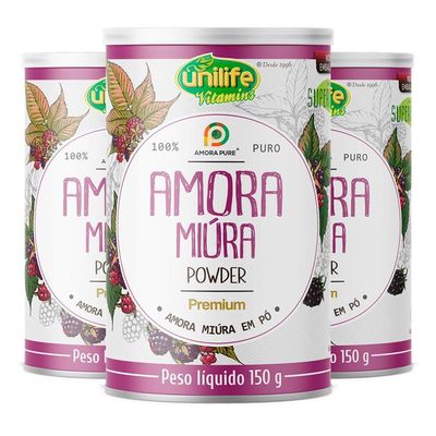 Kit 3 Amora Miura Em Pó 150g Unilife