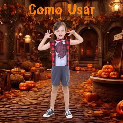 Fantasia Halloween Lobisomem Pop Infantil Tamanho P