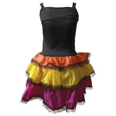 Fantasia Halloween Infantil Caveira Mexicana Com Véu Tamanho P