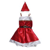 Fantasia Mamãe Noel Infantil Vestido Com Gorro Tamanho G