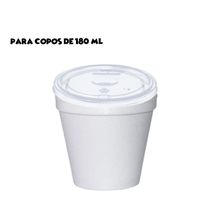 Tampa Para Copo De Isopor Transparente 180ml - 50 Unidades