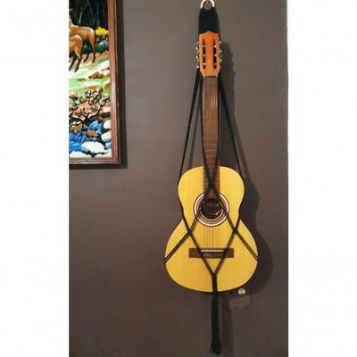 Suporte Violão Macramê Preto