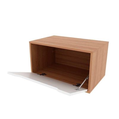 Bancada de Banheiro Suspenso BN3646 s/ Cuba c/ 1 Porta 60cm Mármore Branco - Tecno Mobili