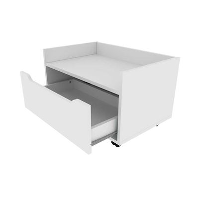 Bancada de Banheiro Suspenso c/ Rodizio BN3647 s/ Cuba c/ 1 Gaveta 60cm Branco - Tecno Mobili