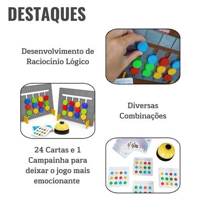 Jogo Pedagógico Logic Color Com Campainha