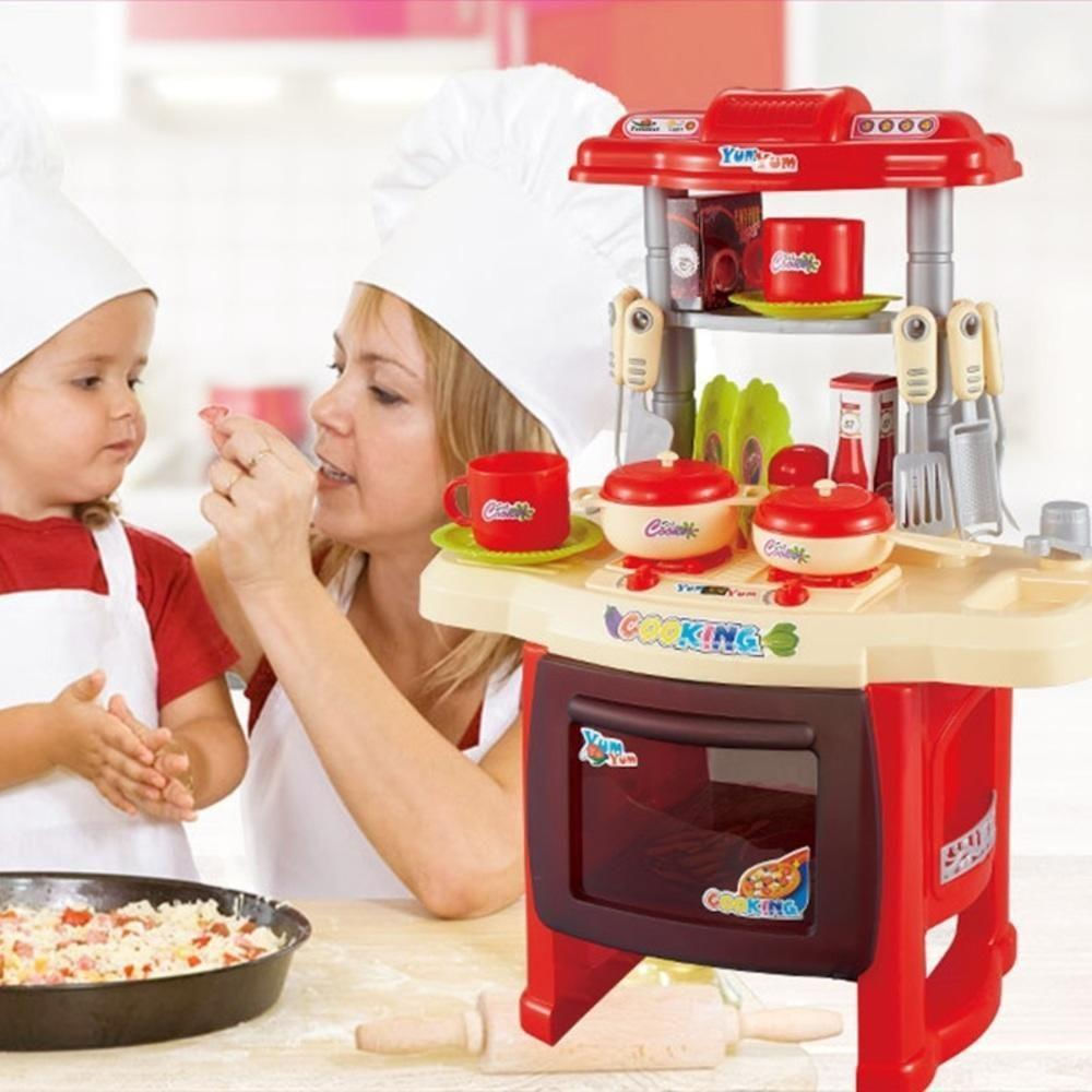 Cozinha De Brinquedo Infantil Completa Com Som E Luz