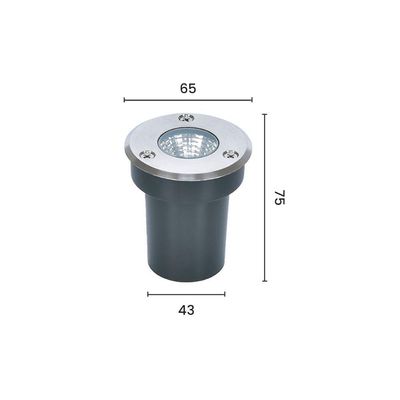 Embutido De Solo Led Astraled Es-6911 5w Bivolt Prata 3000k Luz Amarela 3000k Luz Amarela Es-6911