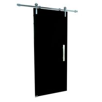Porta Celeiro De Correr Laqueada Preta 210x80