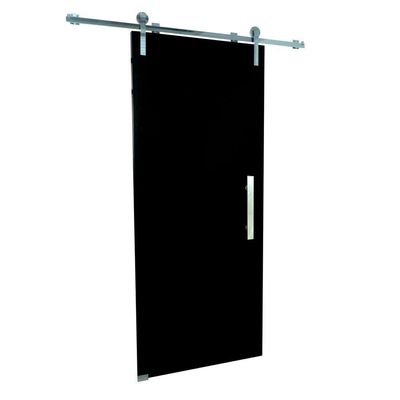 Porta Celeiro De Correr Laqueada Preta 210x80