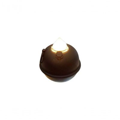 Kit 2 Luminária De Mesa Decorativa Bujãozinho De Metal A Pilha Com Led Amarelo Dimerizável E Alça