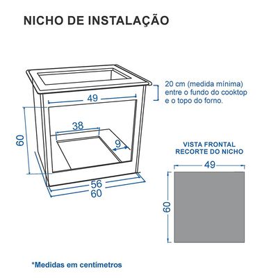 Forno Eletrico de Embutir Venax 51,8L Arena Lux Preto 110v