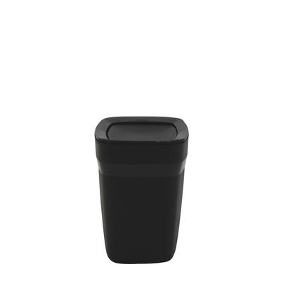 Lixeira Tramontina Compact Em Polipropileno Preto Com Tampa Basculante 6,5 L