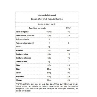 Espresso Whey Sachê 30g Sabor Café