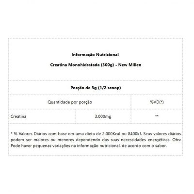 Creatina Monohidratada 300g