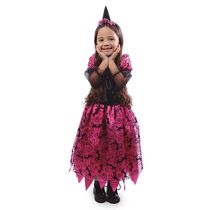 Fantasia Infantil Bruxinha Encantadora Halloween Tamanho P