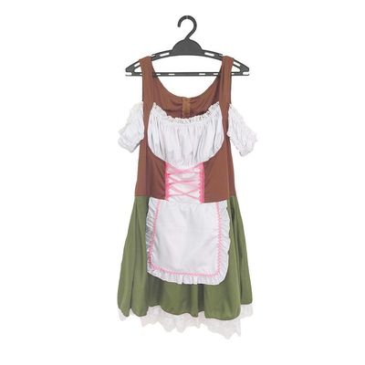 Fantasia Alemã Adulto Vestido Com Avental Tamanho M