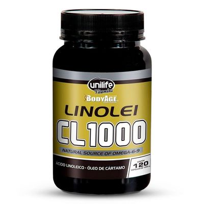 Kit 2 Linolei Cl 1000 Óleo De Cártamo Unilife 120 Cápsulas