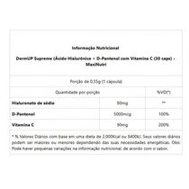 Dermup Supreme - ácido Hialurônico - D-pantenol - Vitamina C 30 Caps