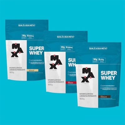 Super Whey Refil 900g Sabor Chocolate