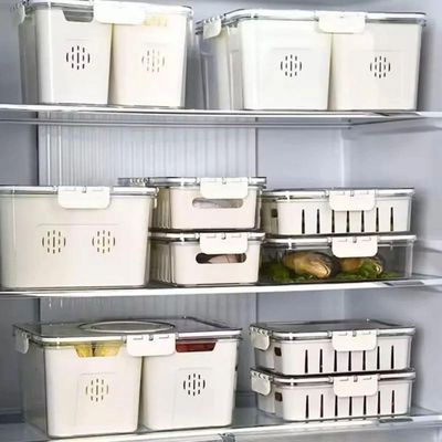 Caixa Organizador Com Tampa Geladeiras, Frutas, Legumes E Carnes