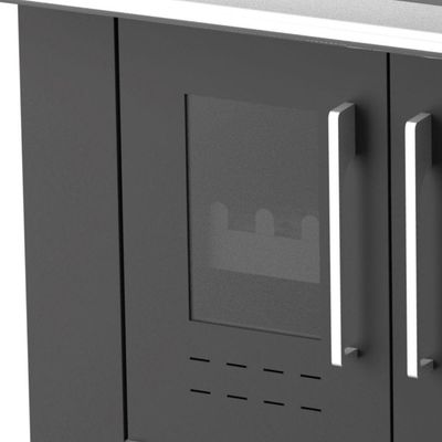 Fogão A Lenha Elegance Chefe Preto Chapa Ferro N°01 Dir
