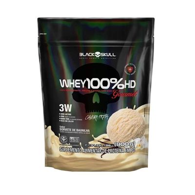Whey 100% Hd Gourmet Refil (900g) - Sabor: Sorvete De Baunilha