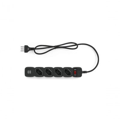 Protetor Eletrico Intelbras Epe204 4 Tomadas 2 Usb Preto