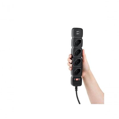 Protetor Eletrico Intelbras Epe204 4 Tomadas 2 Usb Preto