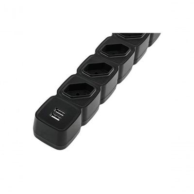 Protetor Eletrico Intelbras Epe204 4 Tomadas 2 Usb Preto