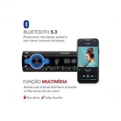 Auto Radio Aiwa Aws-ca-d-01 4x25w Bluetooth