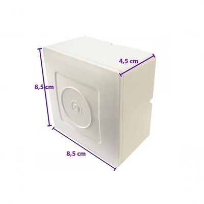 Caixa Sobrepor Multitoc Cftv Quadrada Branca 3x3