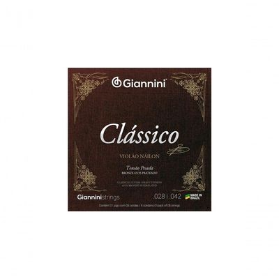Encordoamento Para Violão Nylon 65-35 Tensão Pesada Bronze Prateado Genwpa