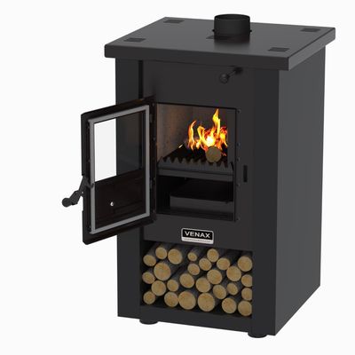 Calefator a Lenha Venax Pyron Dupla Combustao Preto
