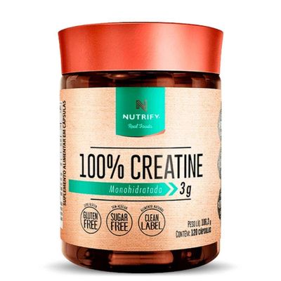Creatina Pura 120 Cápsulas 885mg Nutrify