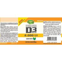 Kit 3 Vitamina D3 2.000 Ui Unilife Menta 20Ml