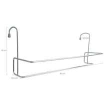 Toalheiro Duplo Suporte De Encaixe Box 45cm Toalhas De Banho
