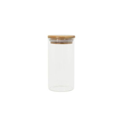 Pote De Mantimentos Redondo 300ml Tampa Bambu Oikos