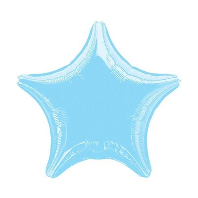 Balão Metalizado Estrela Azul Pastel - 18 Polegadas