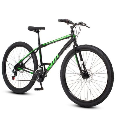 Bicicleta Aro 29 Aço Carbono Gott Cronos Freio A Disco 21v Preto Verde