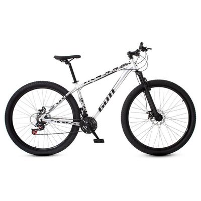 Bicicleta Aro 29 Alumínio Gott Mappa1 Freios A Disco Suspensão 21v Prata/preto