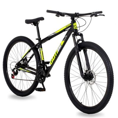 Bicicleta Aro 29 Gott 24 Marcha Câmbio Shimano Freio A Disco 21 Preto Amarelo