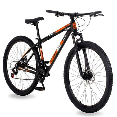 Bicicleta Aro 29 Gott 24 Marcha Câmbio Shimano Freio A Disco 15.5 Preto Laranja