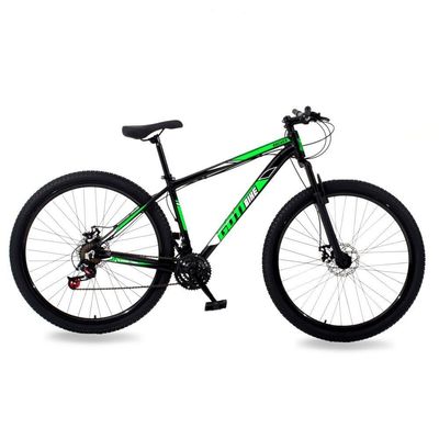 Bicicleta Aro 29 Alumínio 24v Rocker Freio A Disco Susp Gott 19 Preto Verde