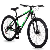 Bicicleta Aro 29 Alumínio 24v Rocker Freio A Disco Susp Gott 19 Preto Verde