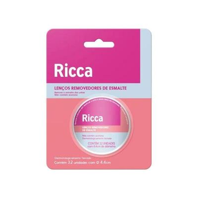 Ricca Lenço Umedecido Removedor De Esmalte 32un