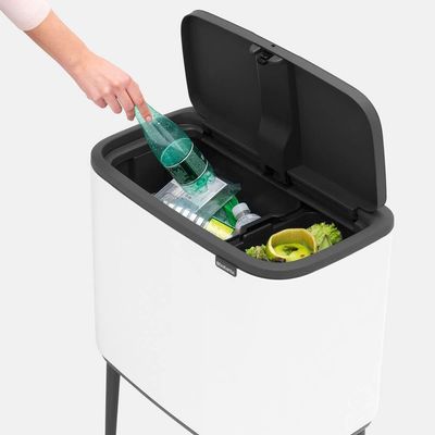 Lixeira Bo Touch Bin Em Aço 60 Litros Brabantia Branca