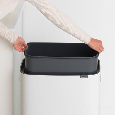Lixeira Bo Touch Bin Em Aço 60 Litros Brabantia Branca