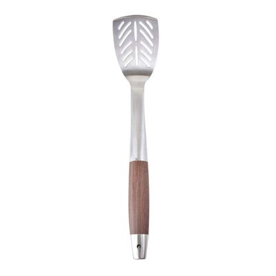 Espátula Vazada Churrasco Em Aço Inox Kenya